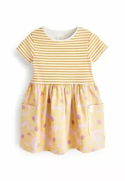 Next Kinder FLORAL STRIPE DRESS - Freizeitkleid - Lilac Purple Yellow
