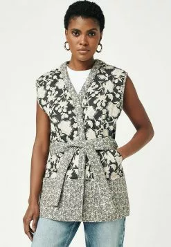 Next Weste - Black Ecru Cream | Damen