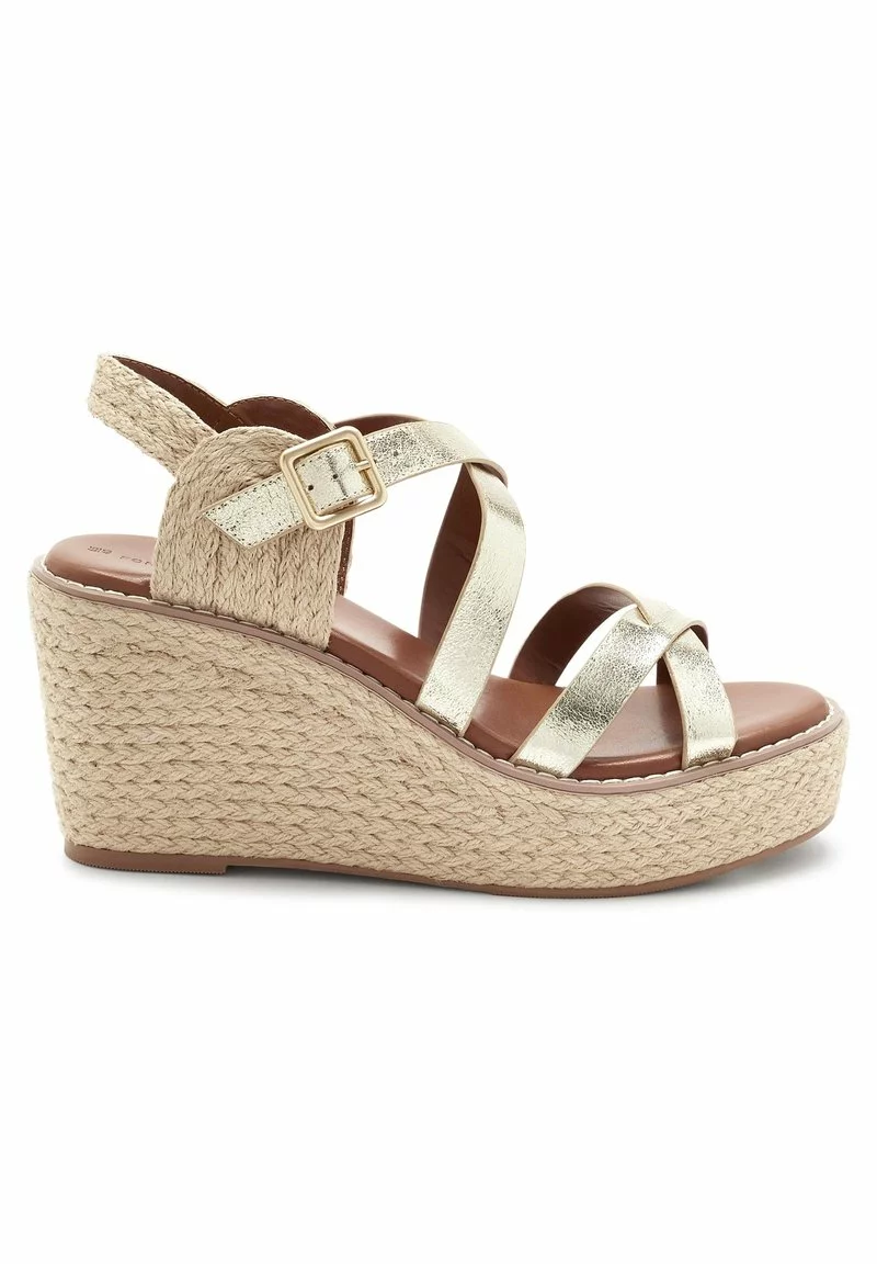Next Damen STRAPPY - Espadrille - Gold 1 Next Damen STRAPPY - Espadrille - Gold