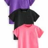 Next Kinder 3 PACK - T-Shirt Basic - Black