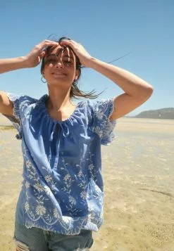 Next Damen KAFTAN - Bluse - Blue/white