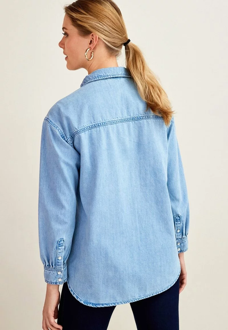 Next GATHERED SHOULDER DETAIL - Hemdbluse - Bleach Blue | Damen 3 Next GATHERED SHOULDER DETAIL - Hemdbluse - Bleach Blue | Damen – Bild 3