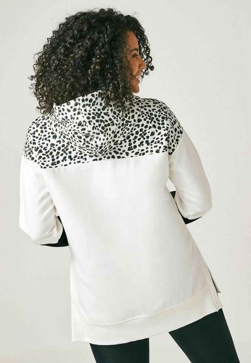 Next Damen LONGLINE - Kapuzenpullover - Ecru Cream Colourblock 2 Next Damen LONGLINE - Kapuzenpullover - Ecru Cream Colourblock – Bild 2