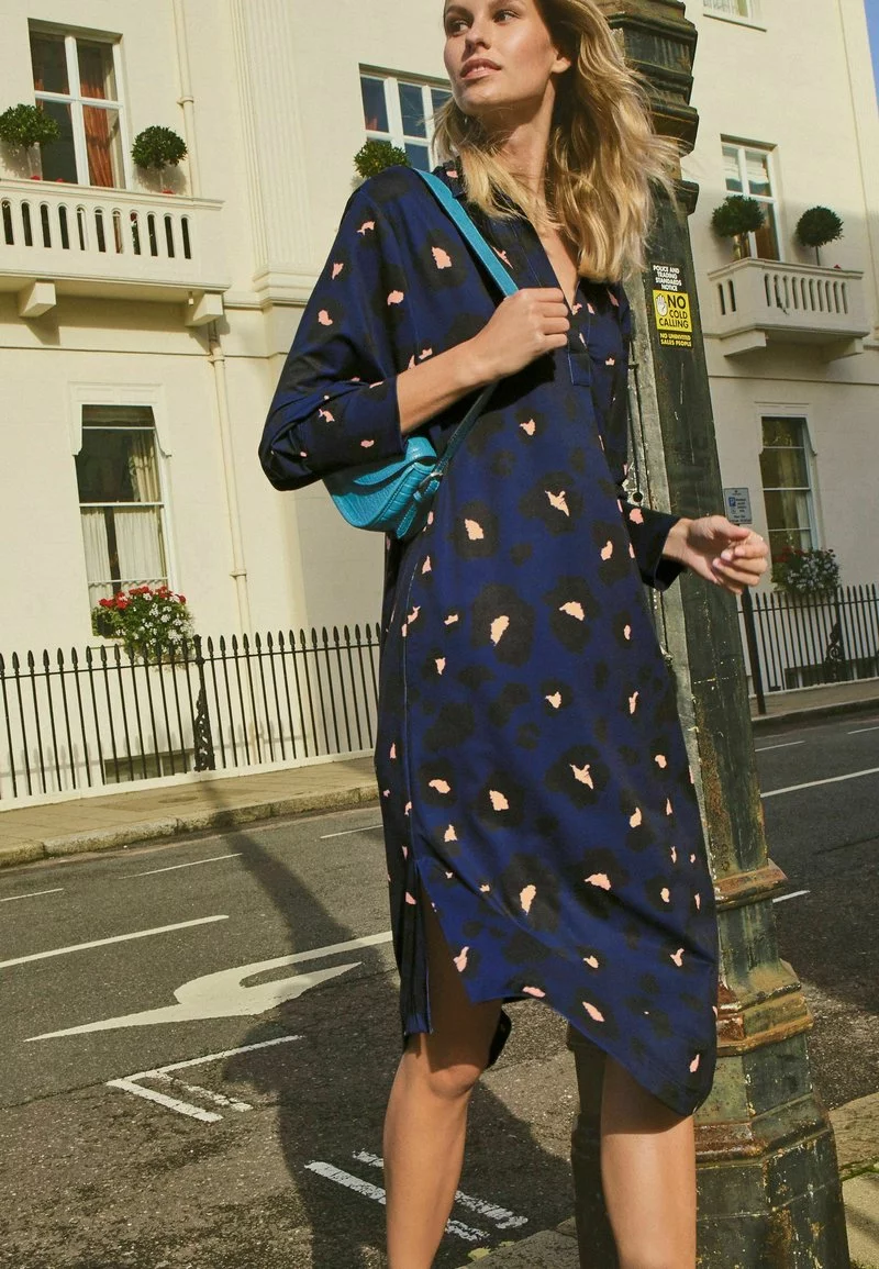 Next Damen LONG SLEEVE - Freizeitkleid - Dark Blue 1 Next Damen LONG SLEEVE - Freizeitkleid - Dark Blue