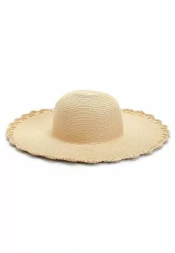 Next Damen SCALLOP EDGE WEAVE FLOPPY - Hut - Neutral