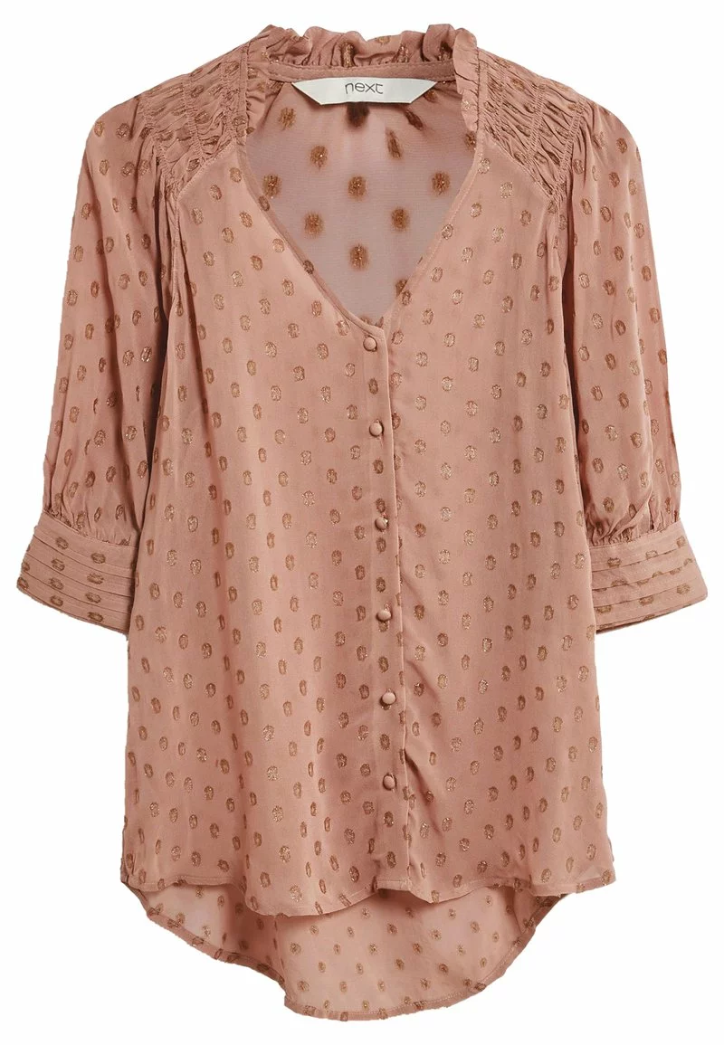 Next Damen Hemdbluse - Blush Pink Gold 4 Next Damen Hemdbluse - Blush Pink Gold – Bild 4