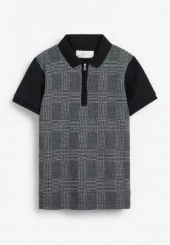 Next ZIP NECK SHORT SLEEVE - Poloshirt - Grey | Kinder