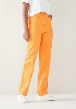 Next Damen Jeans Straight Leg - Orange