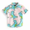 Next Kinder DINOSAUR PRINT SHORT SLEEVE - Hemd - Pink Blue