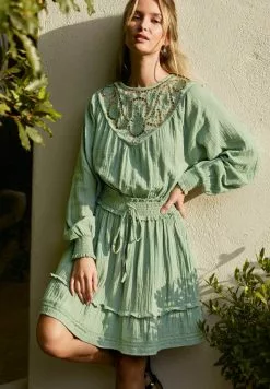 Next CUTWORK DETAIL SHORT - Freizeitkleid - Green | Damen