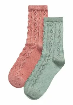 Next Damen PACK OF 2 CABLE BLEND BED - Socken - Multi Coloured