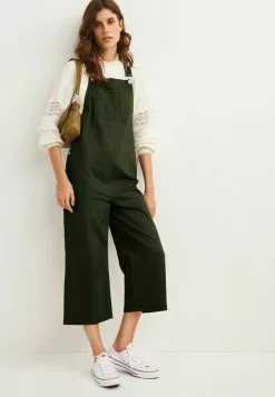 Next Damen TWILL - Latzhose - Khaki