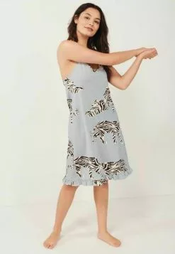 Next Damen 2 PACK - Nachthemd - Grey Tiger