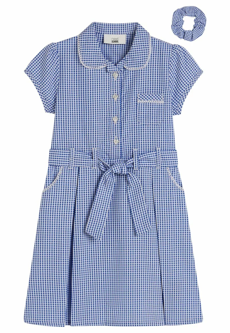 Next Kinder GINGHAM BOW - Freizeitkleid - Blue 1 Next Kinder GINGHAM BOW - Freizeitkleid - Blue
