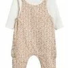 Next Kinder PINK DITSY DUNGAREES (0MTHS-2YRS) - Latzhose - Pink