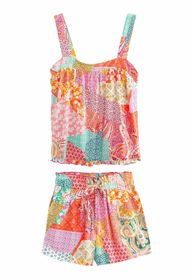 Next Pyjama - Pink Green Patchwork | Damen 5 Next Pyjama - Pink Green Patchwork | Damen – Bild 5