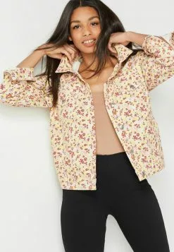 Next Damen OVERSIZED - Jeansjacke - Pink Ditsy