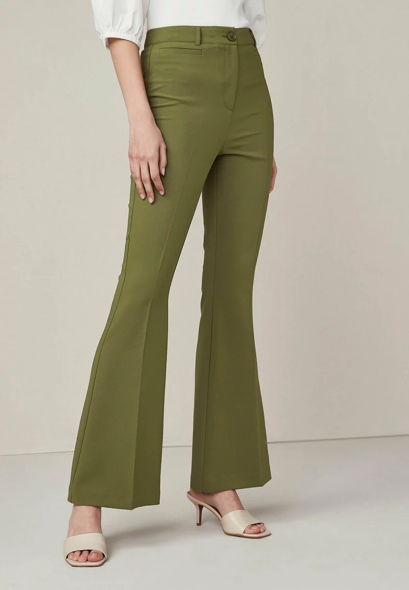 Next Damen Stoffhose - Khaki Green 1 Next Damen Stoffhose - Khaki Green