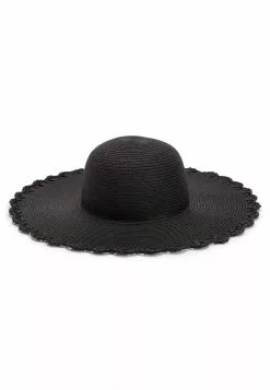 Next Damen SCALLOP EDGE WEAVE FLOPPY - Hut - Black