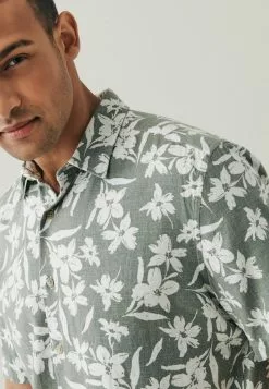 Next Herren SHORT SLEEVE - Hemd - Green Floral -Next Großes Kaufhaus 2eabf3e0528944b690309ab136128e93