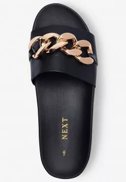Next Damen CHAIN FOOTBED - Pantolette Flach - Black -Next Großes Kaufhaus 2f2bc41a58234fefa9fe145efd1ff76a