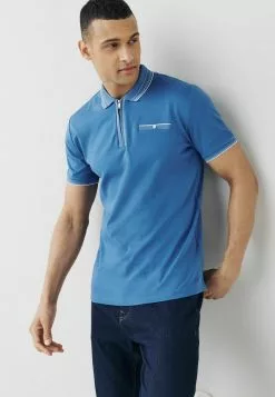 Next Herren PATTERN - Poloshirt - Blue