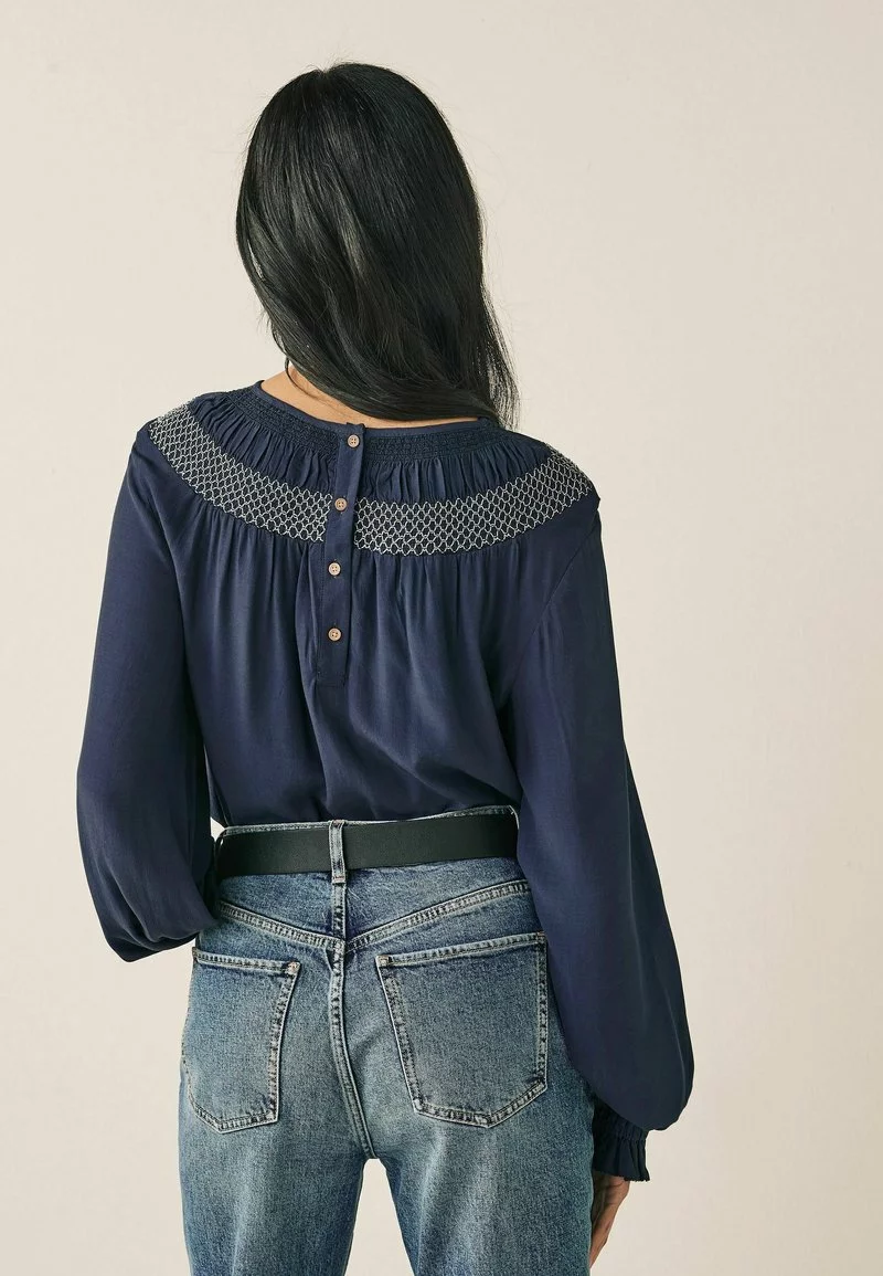 Next Damen SMOCK DETAIL - Bluse - Dark Blue 2 Next Damen SMOCK DETAIL - Bluse - Dark Blue – Bild 2