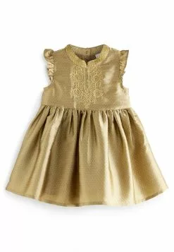 Next BABY EMBROIDERED OCCASION - Cocktailkleid/festliches Kleid - Gold | Kinder