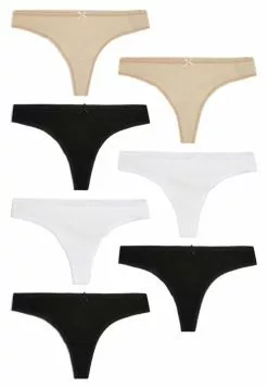 Next Damen COTTON KNICKERS SEVEN PACK-THONG - String - White 12 Next Damen COTTON KNICKERS SEVEN PACK-THONG - String - White -Next Großes Kaufhaus 30873a1be9844997b438247b84b76272