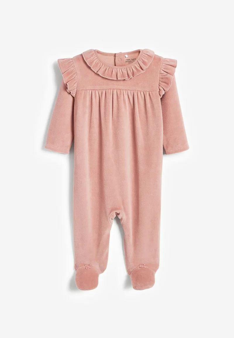 Next Kinder VELOUR - Strampler - Pink 1 Next Kinder VELOUR - Strampler - Pink