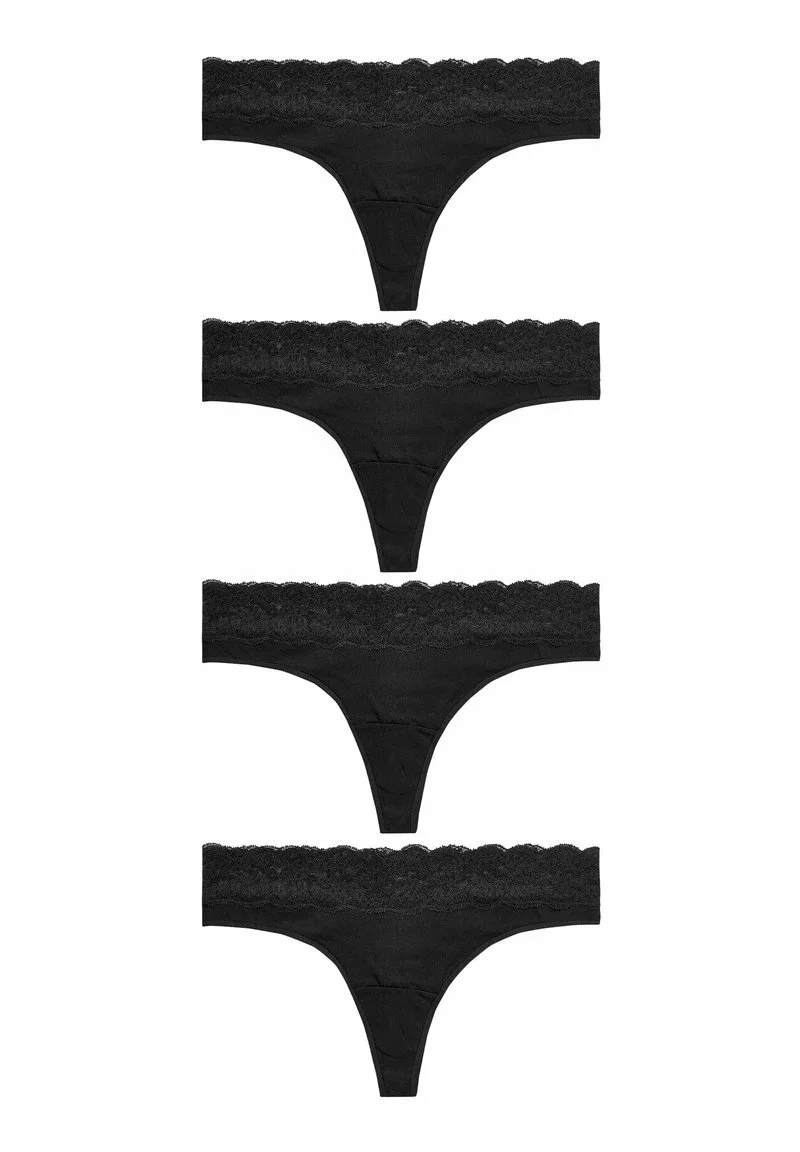 Next Damen 4 PACK - String - Mottled Black 4 Next Damen 4 PACK - String - Mottled Black – Bild 4