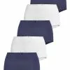 Next Damen NAVY/WHITE FULL BRIEF COTTON KNICKERS FIVE PACK - Panties - Blue