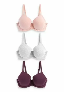 Next Damen 3 PACK - Push-up BH - Purple