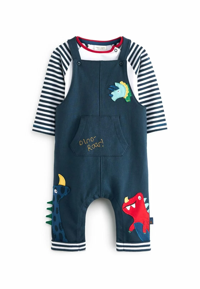 Next 2 PIECE SET - Latzhose - Denim Blue Red Bright | Kinder 1 Next 2 PIECE SET - Latzhose - Denim Blue Red Bright | Kinder