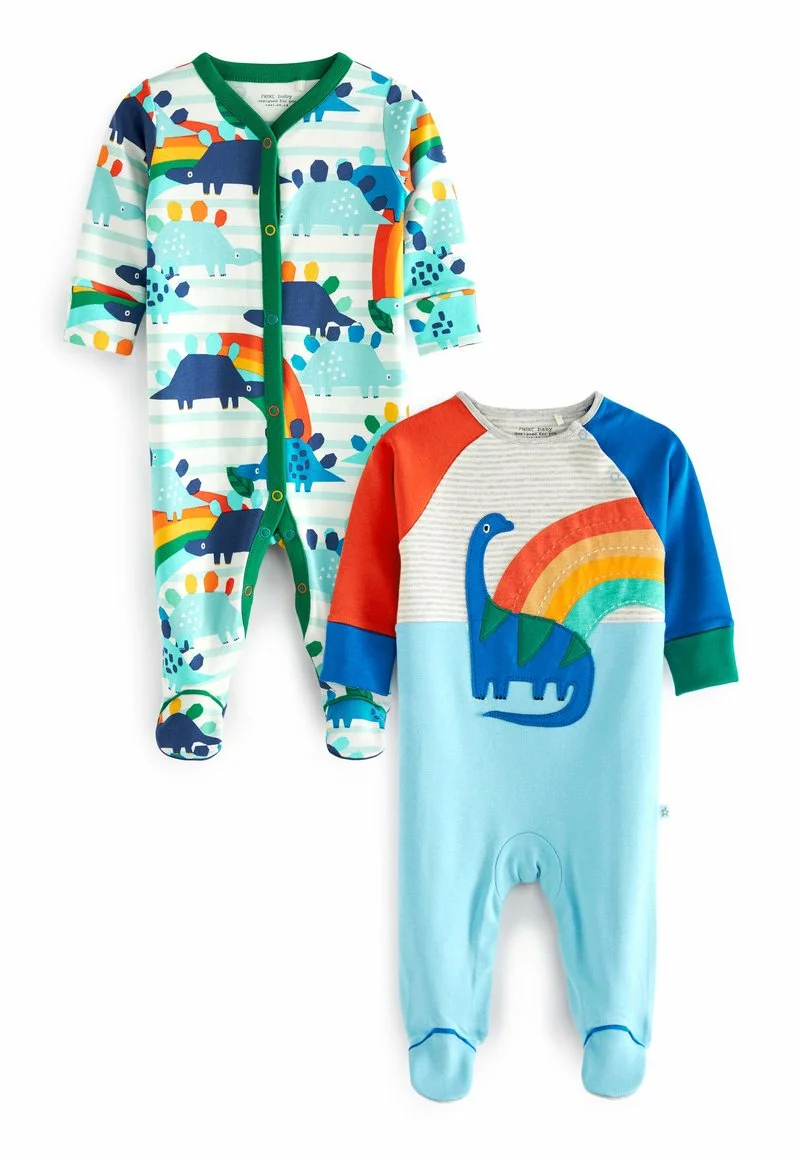 Next Kinder 2 PACK - Strampler - Blue Dino 1 Next Kinder 2 PACK - Strampler - Blue Dino