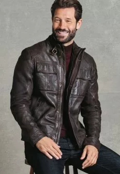 Next Herren Lederjacke - Brown -Next Großes Kaufhaus 3421cebf525145ed8129aec201c5afb2