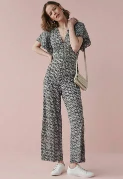 Next FLUTE SLEEVE - Jumpsuit - Lilac Purple Ditsy Floral | Damen