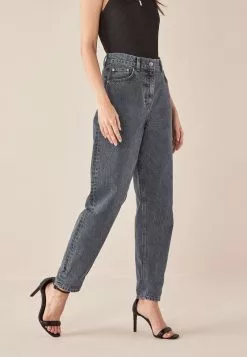 Next Damen Jeans Tapered Fit - Grey