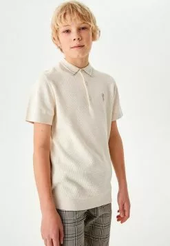 Next Kinder TEXTURED - Poloshirt - Ecru White