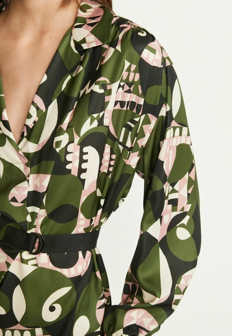 Next Damen Satin - Blusenkleid - Green 3 Next Damen Satin - Blusenkleid - Green – Bild 3