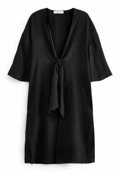 Next Damen FRONT KIMONO - Maxikleid - Black