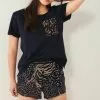 Next Damen SET - Nachtwäsche Set - Navy Blue Animal