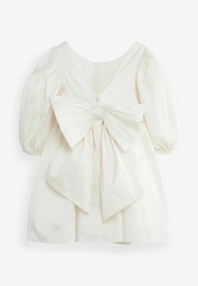 Next Kinder PUFF SLEEVE TAFFETA - Freizeitkleid - Offwhite 2 Next Kinder PUFF SLEEVE TAFFETA - Freizeitkleid - Offwhite – Bild 2