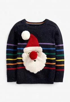 Next Kinder CHRISTMAS SANTA - Strickpullover - Dark Blue