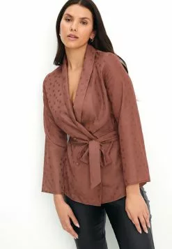 Next Damen TIE JACQUARD - Leichte Jacke - Brown