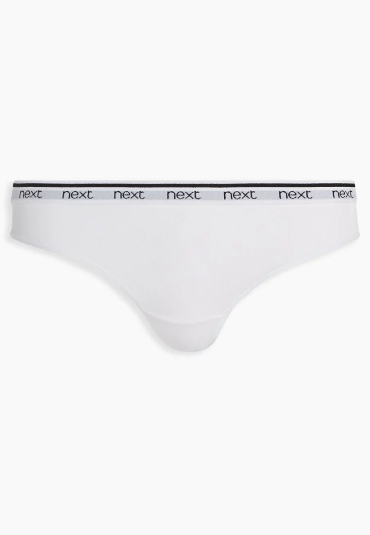 Next Damen COTTON RICH LOGO KNICKERS 4 PACK-THONG - String - Black 2 Next Damen COTTON RICH LOGO KNICKERS 4 PACK-THONG - String - Black – Bild 2