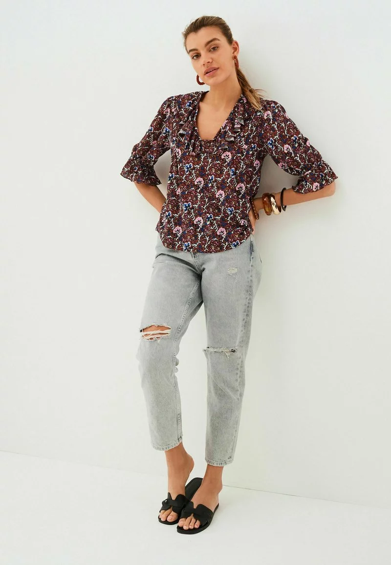 Next Damen SAVANNAH MILLER LONG SLEEVE - Bluse - Berry Red Floral 1 Next Damen SAVANNAH MILLER LONG SLEEVE - Bluse - Berry Red Floral
