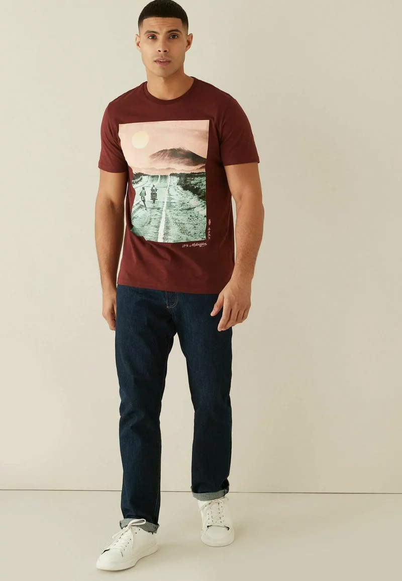 Next Herren 3 PACK - T-Shirt Print - Blue 1 Next Herren 3 PACK - T-Shirt Print - Blue