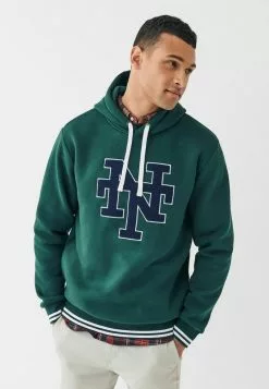 Next Herren COLOURBLOCK - Kapuzenpullover - Green Graphic