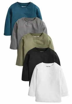 Next Kinder 5 PACK PLAIN - Langarmshirt - Black